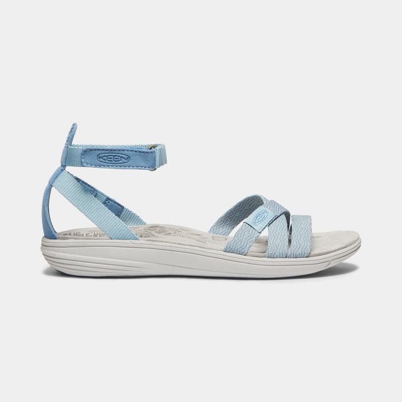 Keen Damaya Ankle Strap Womens Sandals Blue Sale (4720-AQENL)